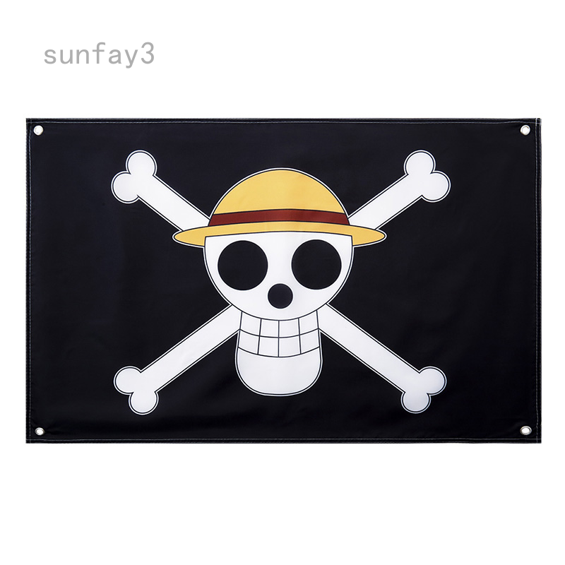 GE Animation GE-6468 One Piece Luffy's Straw Hat Pirate Flag ...
