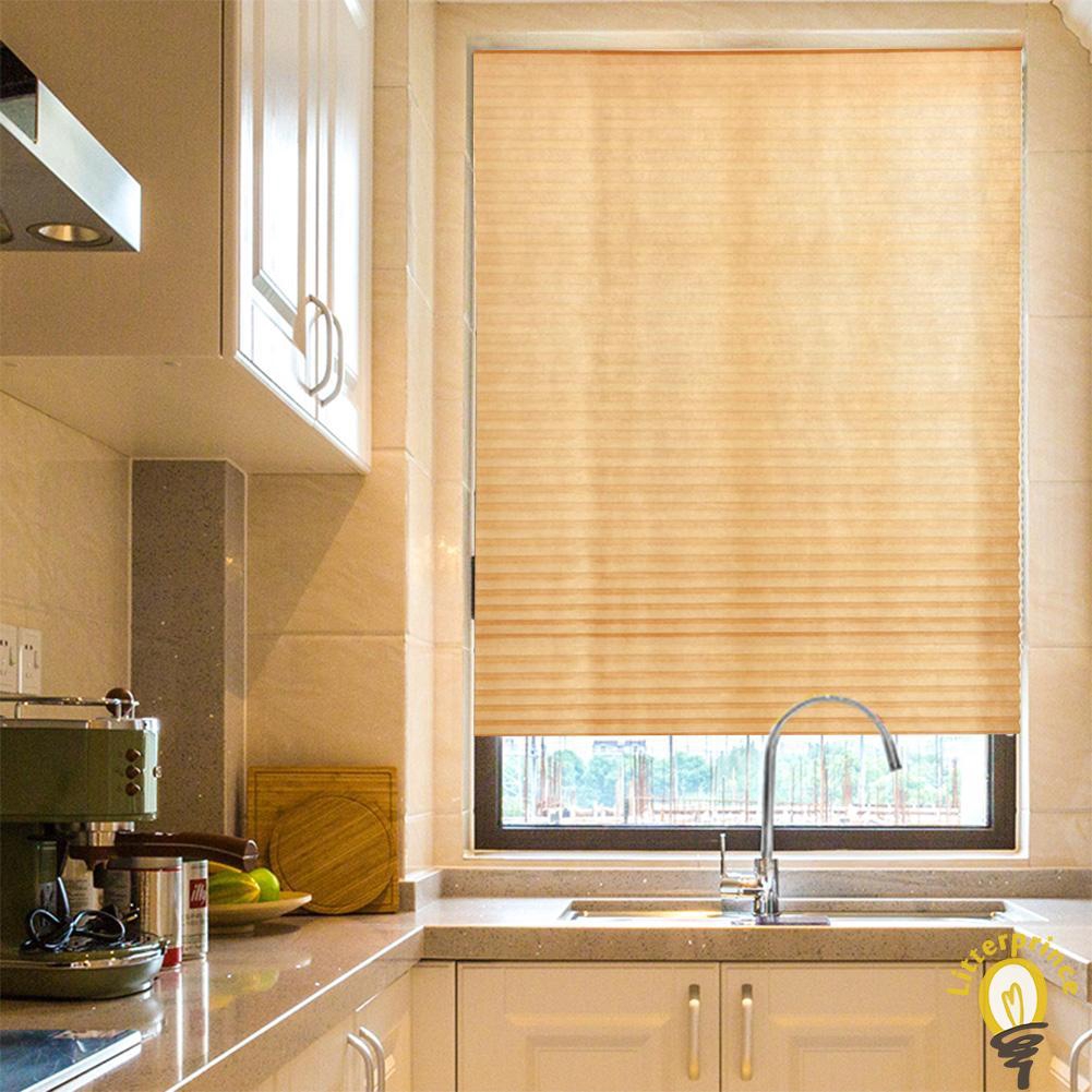Cod Lp In Stock Self Adhesive Pleated Blinds Half Blackout Bathroom Windows Curtains Shades Shopee Philippines