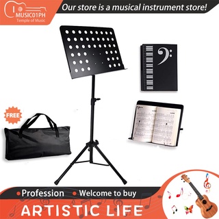 Music Sheet Stand Lyrics Stand Heavy Duty Music Accessories Adjustable Folding Music Stand FREE Bag