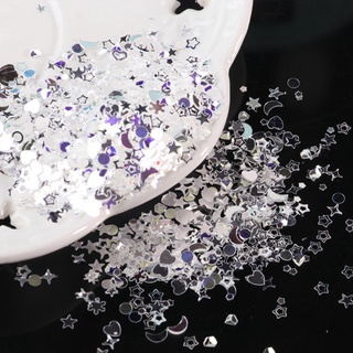 INF Mixed PVC Glitter Epoxy Resin Mold DIY Filling Nail Art Decoration Shell Peach Heart Star Golden Crystal Sequins #6