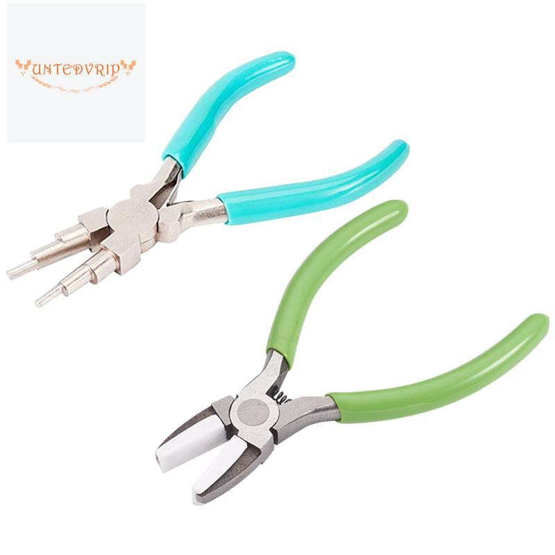 2Pcs Jewelry Tongs, Including 6-in-1 Making Tongs Jewellery Tongs for Jewelry Making Beaded Loops DIY Crafts