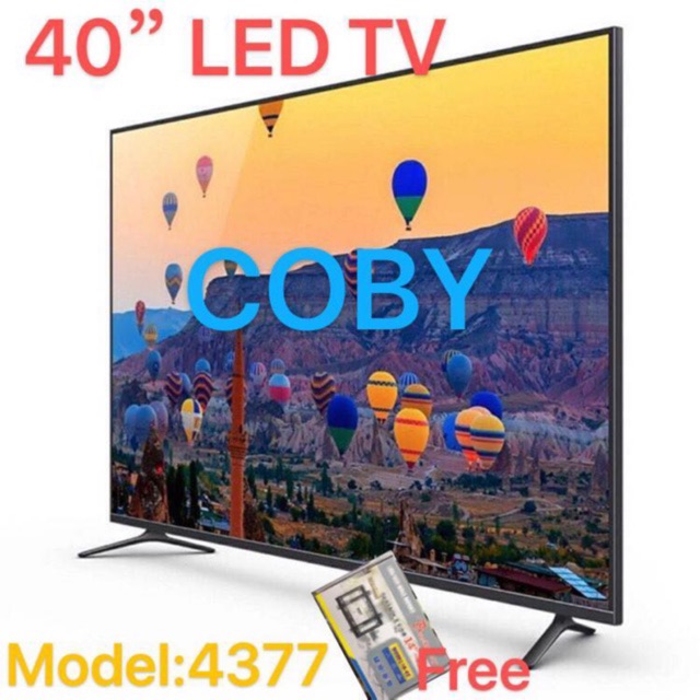 Coby Tv 40 Inches Slim Led Free Wall Bracket Model4377 Shopee Philippines