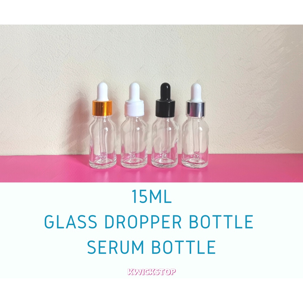 15ML SERUM BOTTLE GLASS DROPPER BOTTLE EMPTY SERUM BOTTLE EMPTY GLASS