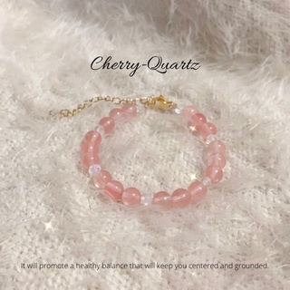 Cherry-Quartz bracelet #1