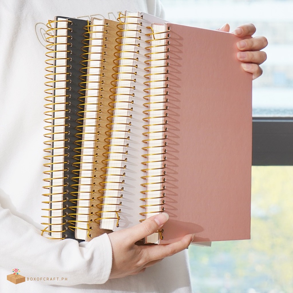 [boxocraftph] B5 18 5 26cm Thick Hardcover Gold Spiral Notebook