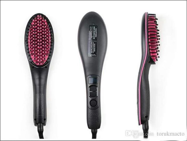 silky straight ceramic hair straightening brush