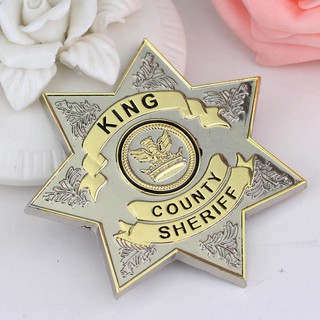 Walking Dead Metal Sheriff Badge Brooch #4