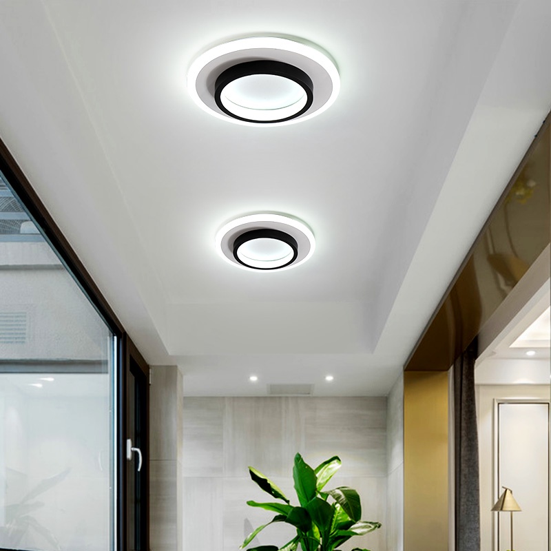 Corridor lights modern simple personalized entrance hall lights black and white balcony cloakroom ceiling lights