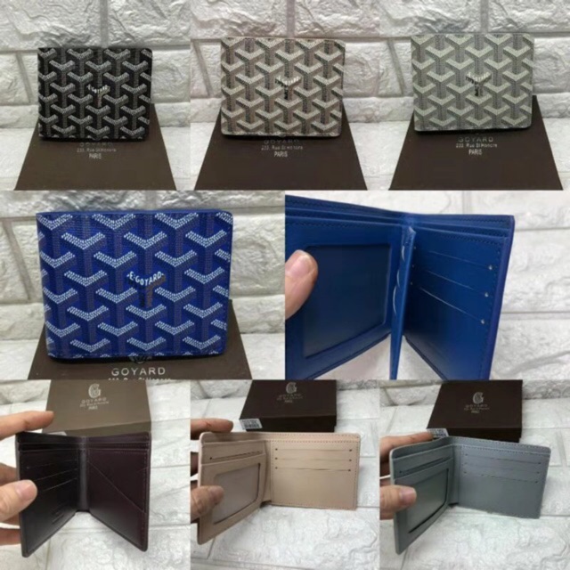 goyard wallet mens blue