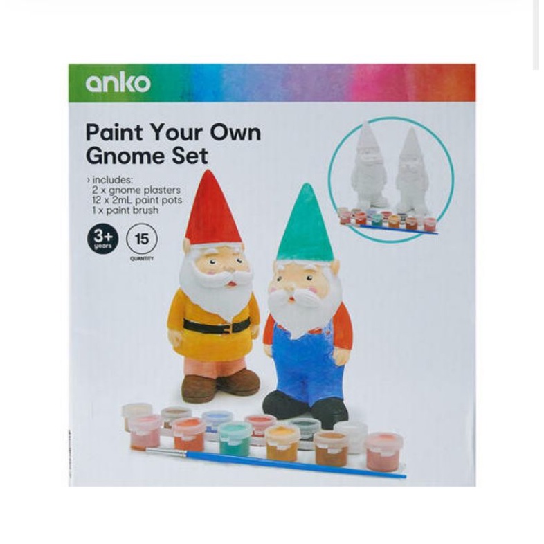 Anko Paint Your Own Gnome Set/Plaster Paint Set Shopee Philippines