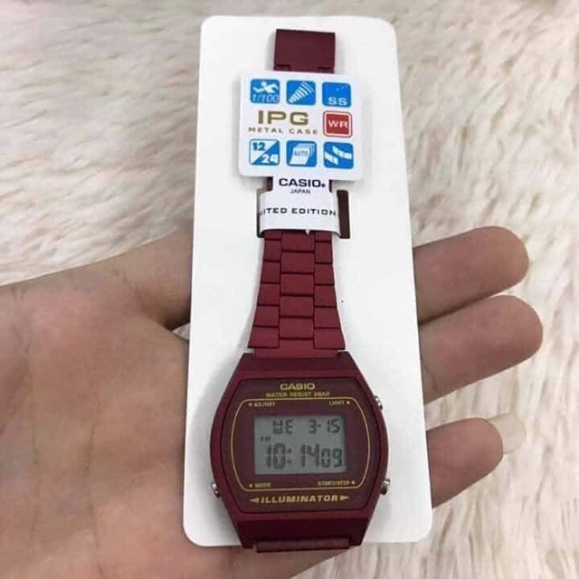 casio vintage matte red price