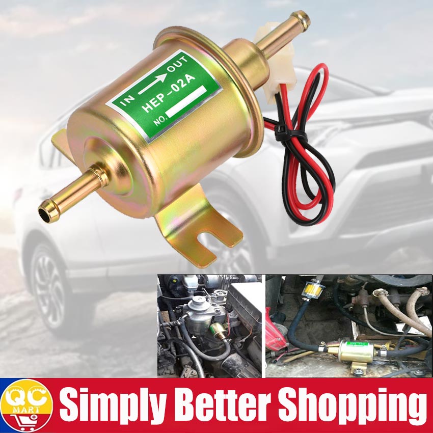 12V Universal Electronic Fuel Pump HEP02A New Gas Diesel Fuel Pump for