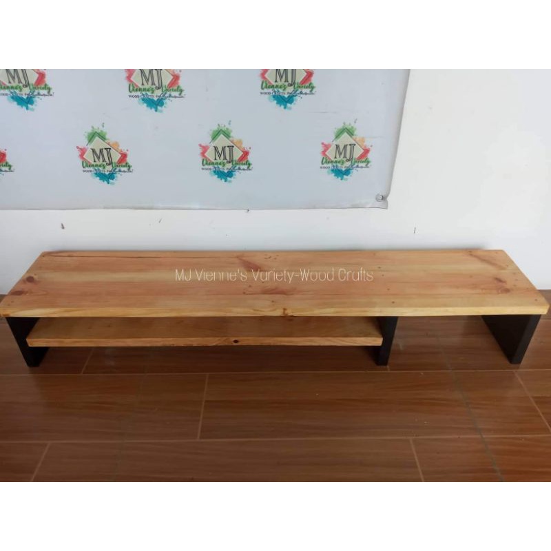 DUAL MONITOR RISER MONITOR STAND with under shelf L 100cm/ W20cm