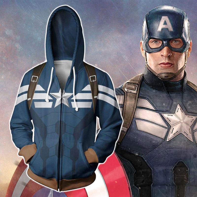 captain america costume hoodie