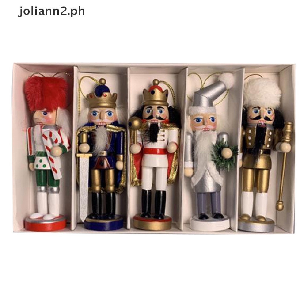 JJ 12cm Nutcracker Doll Soldier Miniature Figurines Vintage Handcraft ...