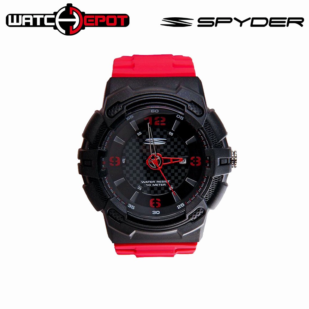 Spyder Mens Sports Watch Block Col. 2 (Black/Red) | Shopee Philippines