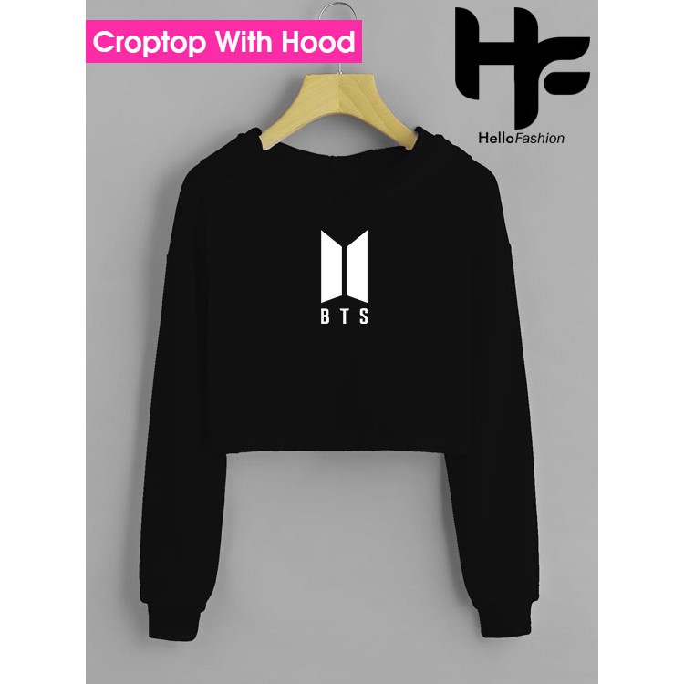 bts crop top hoodie