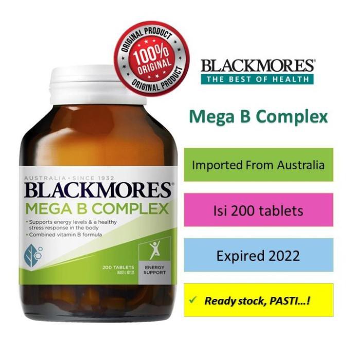 Blackmores Mega B Complex Contents 200 Tablets Shopee Philippines