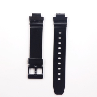Soft PU Watch Strap for Casio LRW-250H LRW 250H Black Watchband Pin Buckle Wrist band Bracelet Belt for Casio LRW250H #5