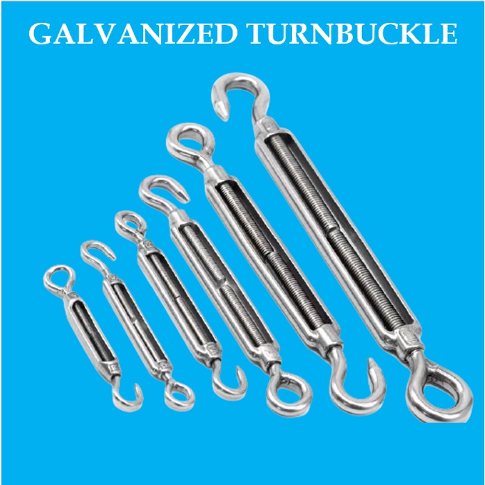 GI Turnbuckle TURN BUCKLE 1/4'' (6MM) 5/16" ( M 8 ) 9/16" (14MM) HOOK