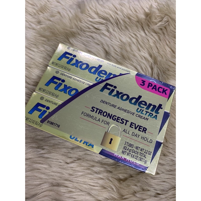 Fixodent Denture Adhesive Ultra maximum hold Gold 62.4g/2.2oz Shopee Philippines