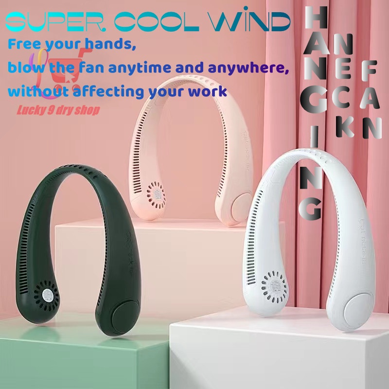 Handfree hanging neck electric fan is suitable for all kinds of necks