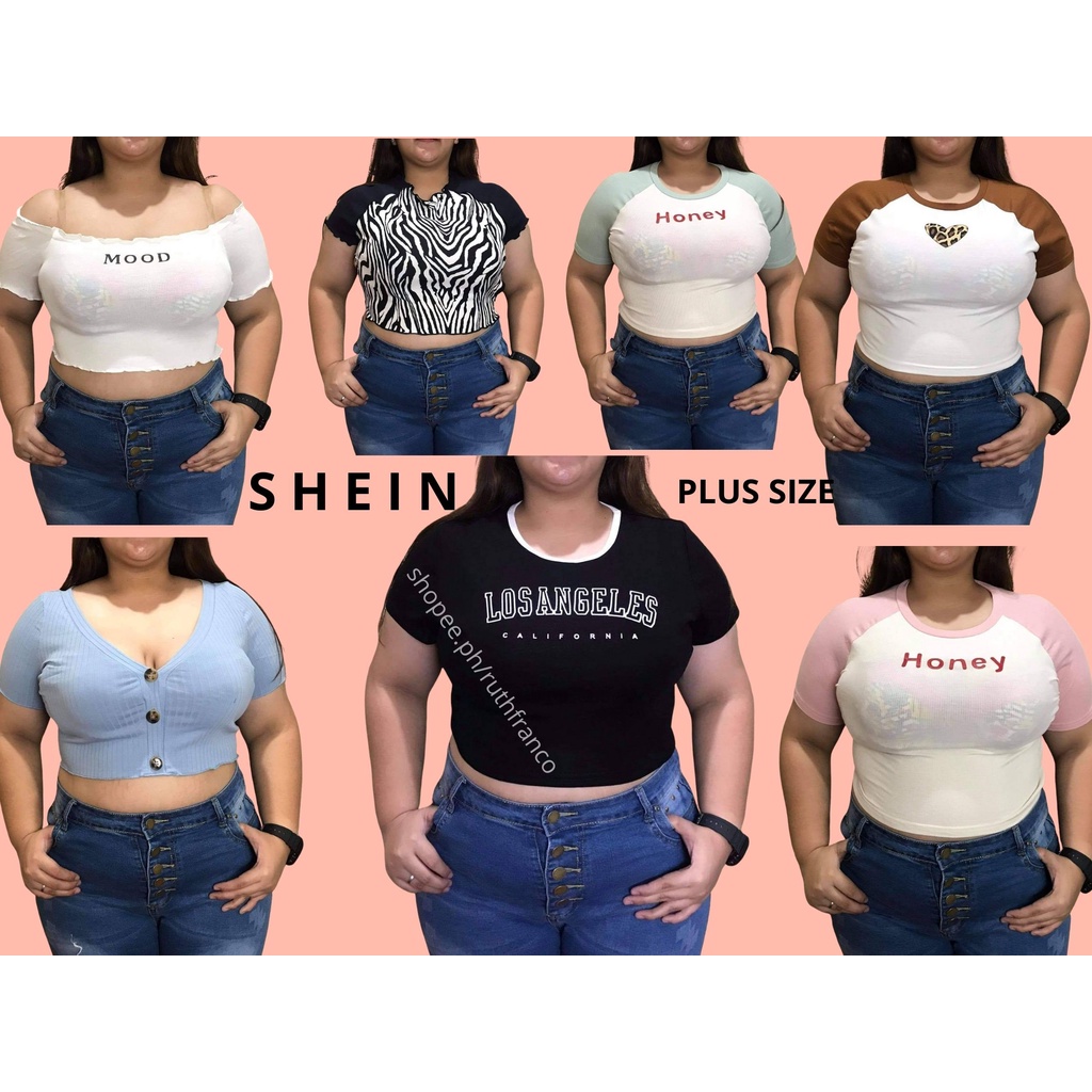 【XL to 2XL】 SHEIN Authentic Overseas / Trendy Crop Top Shopee Philippines