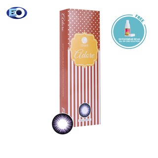EO Flexwear Adore Colored Graded Contact Lens with Free Solution - Mulberry (1 year) #1