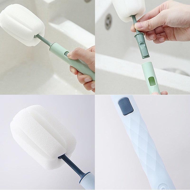 Long Handle Removable  Kitchen Cleaner Tools Sponge Cleaning  Brush
