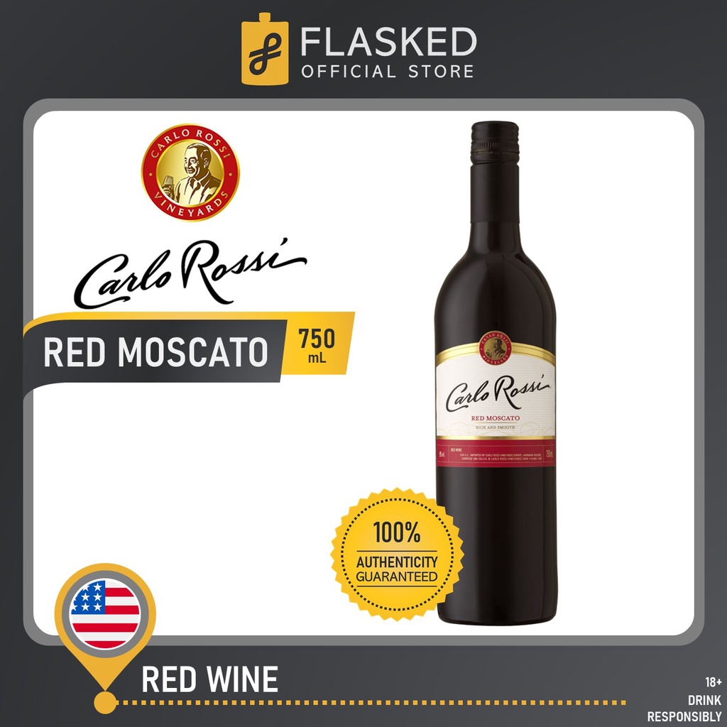 Carlo Rossi Red Moscato Wine 750mL Shopee Philippines