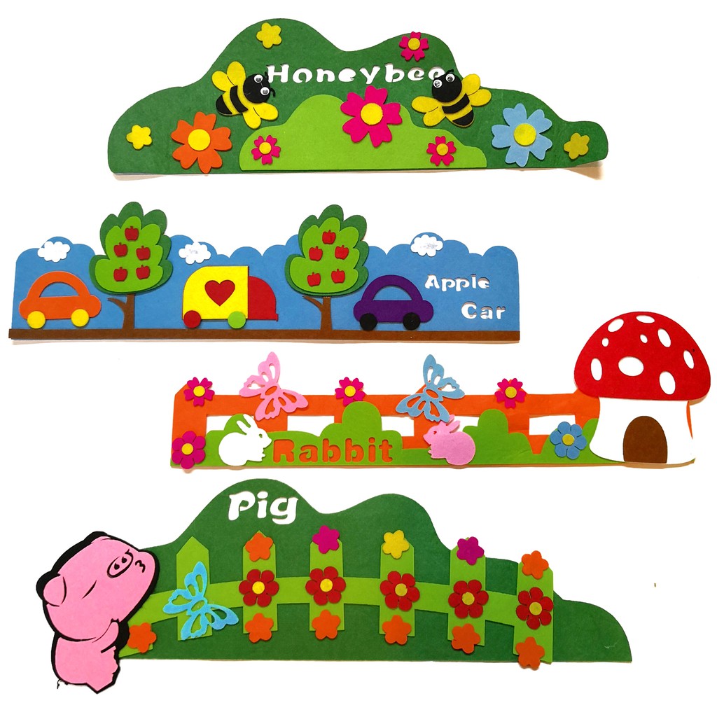 Animal Fence Classroom Bedroom Wall Decor Felt Material Shopee