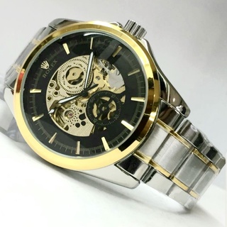 PRIA Rolex Skeleton Automatic Men's Watch Big Chain Map #5