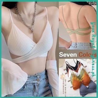 Seven New Style Hollow Beautiful Back Underwear Female Students Wrapped Chest Cross Gathering No Steel Ring Bra Summer Thin Tube Top