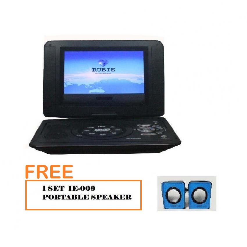 Sp Fm1298 15 8 Portable Dvd Player Black Shopee Philippines