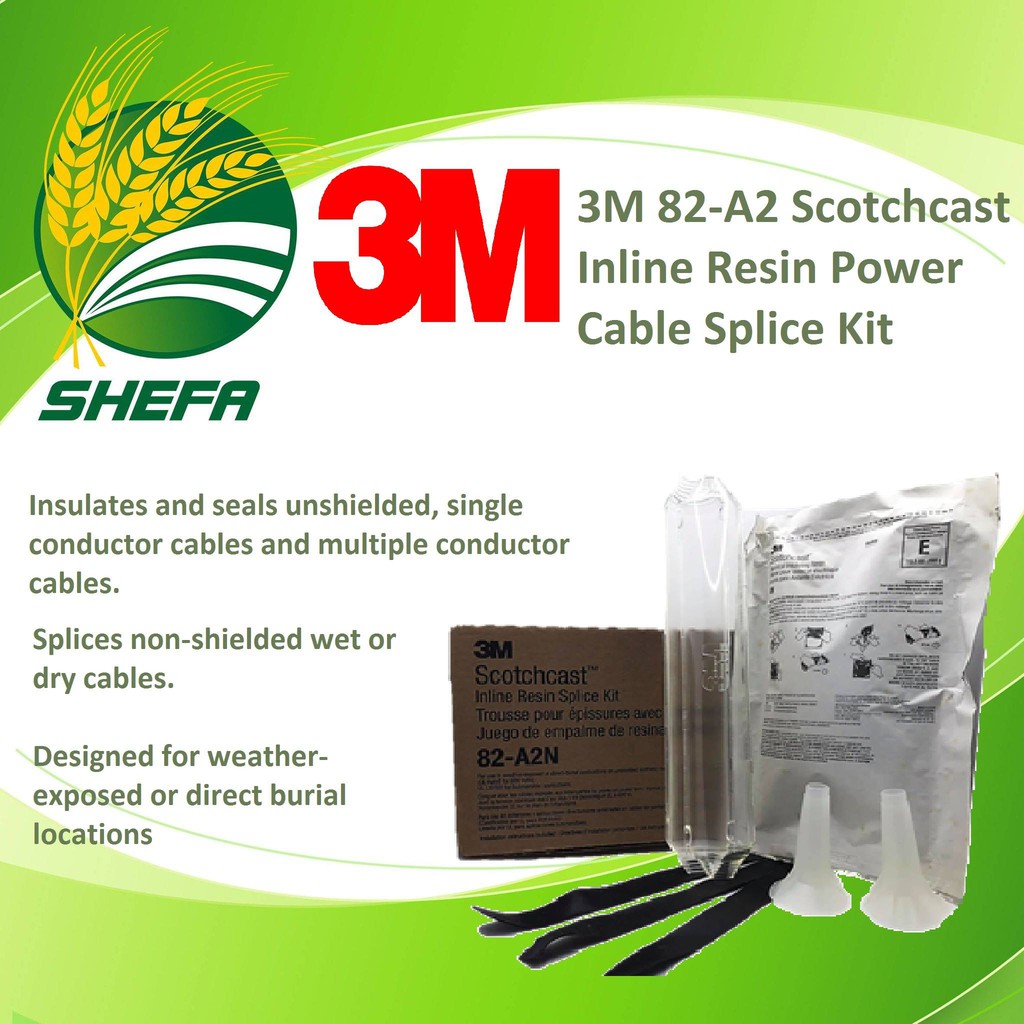 3M 82-A2 Scotchcast Inline Resin Power Cable Splice Kit 2 - 3/0