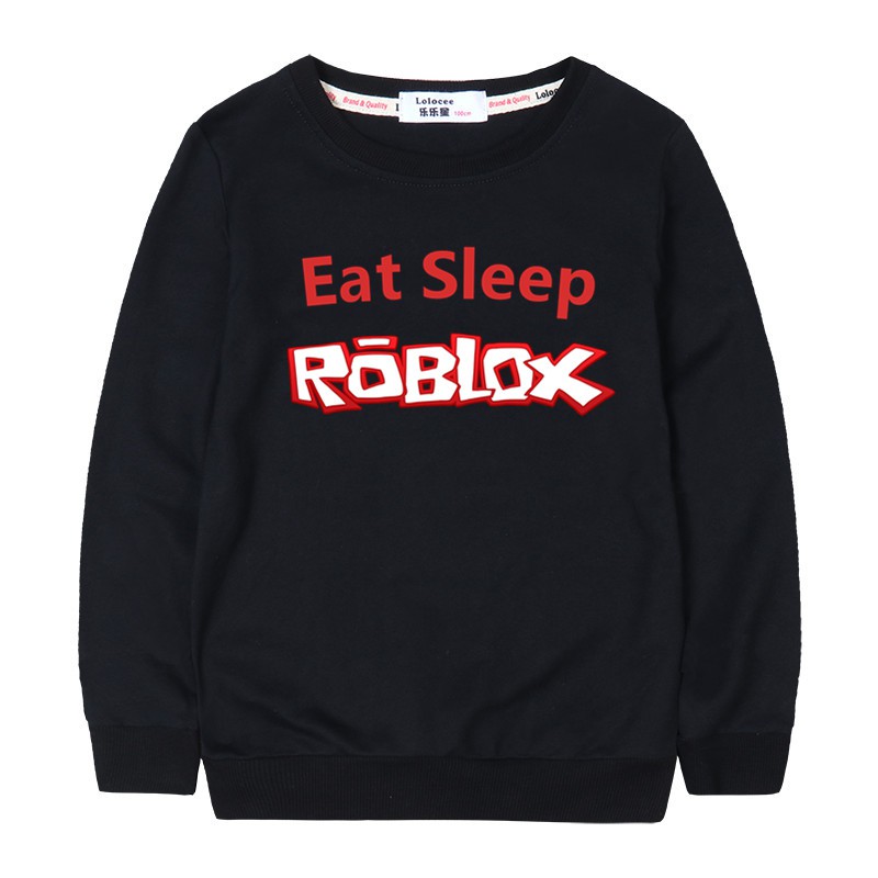 Girl Fashion Pullover Roblox Boy Cotton Sweater Kids Clothes Shopee Philippines - roblox black and white sweater