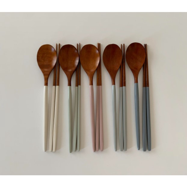 Pickle shop / pastel wood cutlery set / KOREA Shopee Philippines
