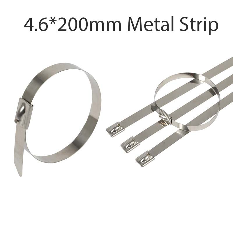 4.6*200mm Metal Strip 3PCs High Quality Stainless Steel Cable Ties