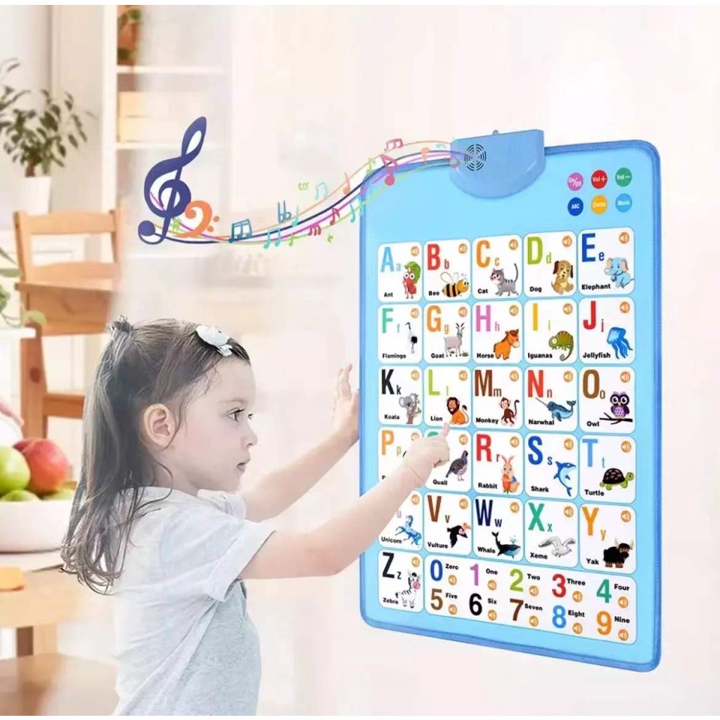 Talking Educational Wall Poster Sound  Chart ABC Electronic Interactive Alphabet / Fruits / Animals #4