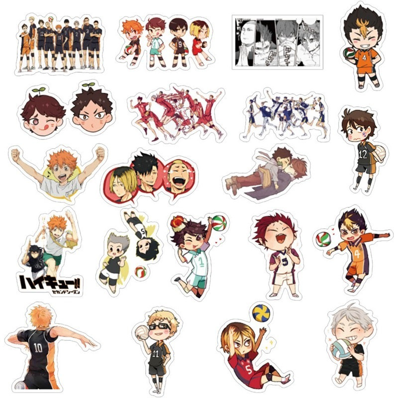 50pcs set japanese anime haikyuu anime graffiti sticker skateboard waterproof phone suitcase case laptop skateboard stickers shopee philippines