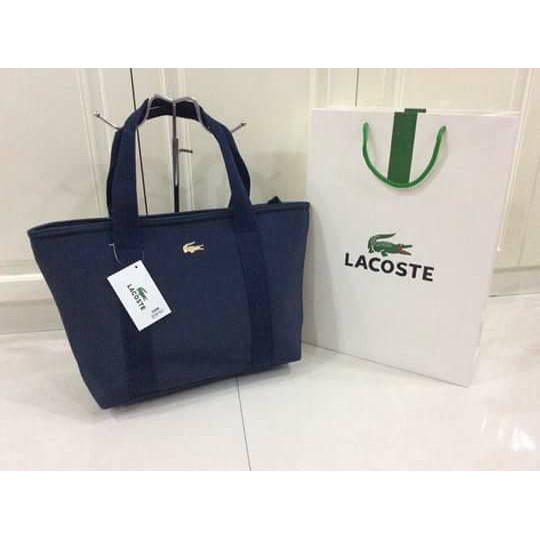 lacoste bag navy blue