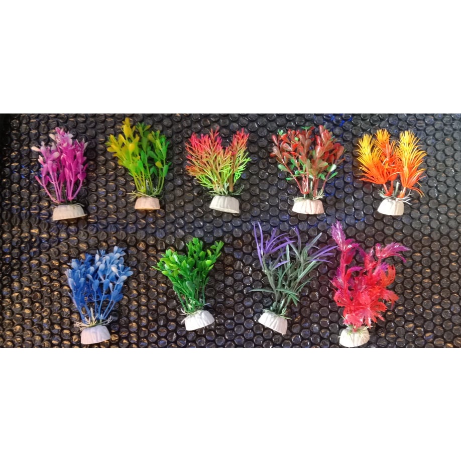 artificial aquarium plants decoration design small 5inch tall #1