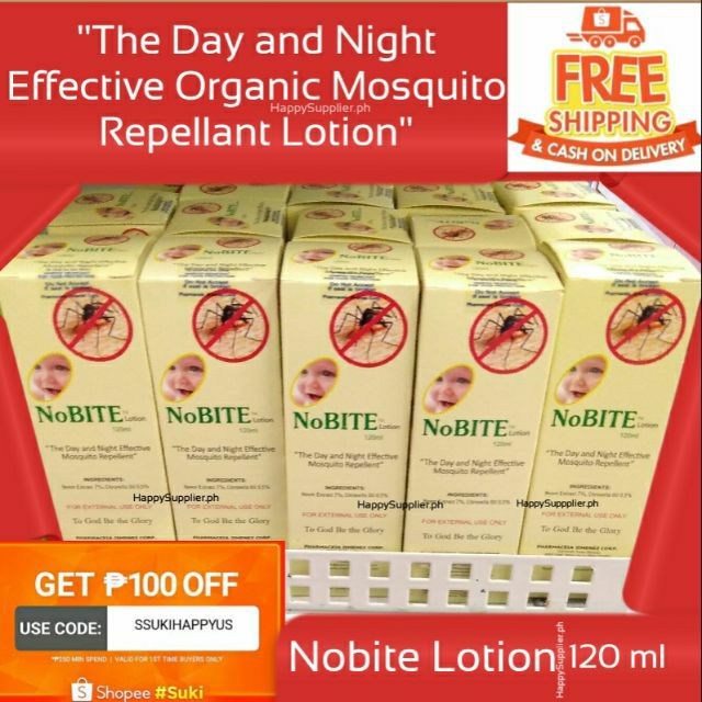 Authentic Effective Organic Nobite Mosquito Repellant Lotion 120 ml