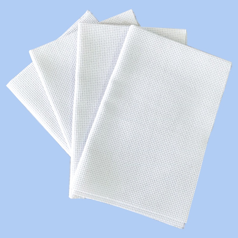 30*30 CM Cross Stitch Cloth Medium White Polyester Cotton Thickened