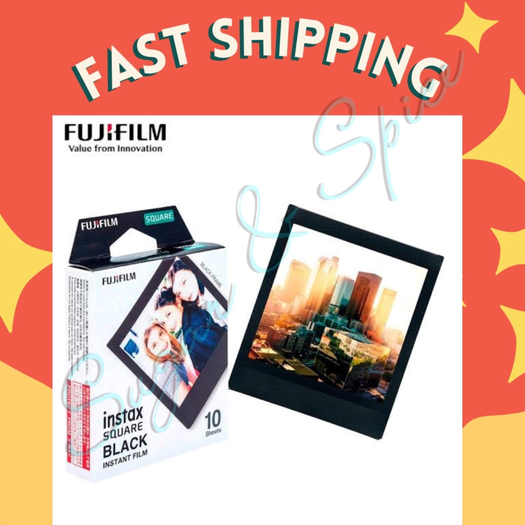 Fujifilm Instax Square Black Film Expiry 2024 (on hand) Shopee