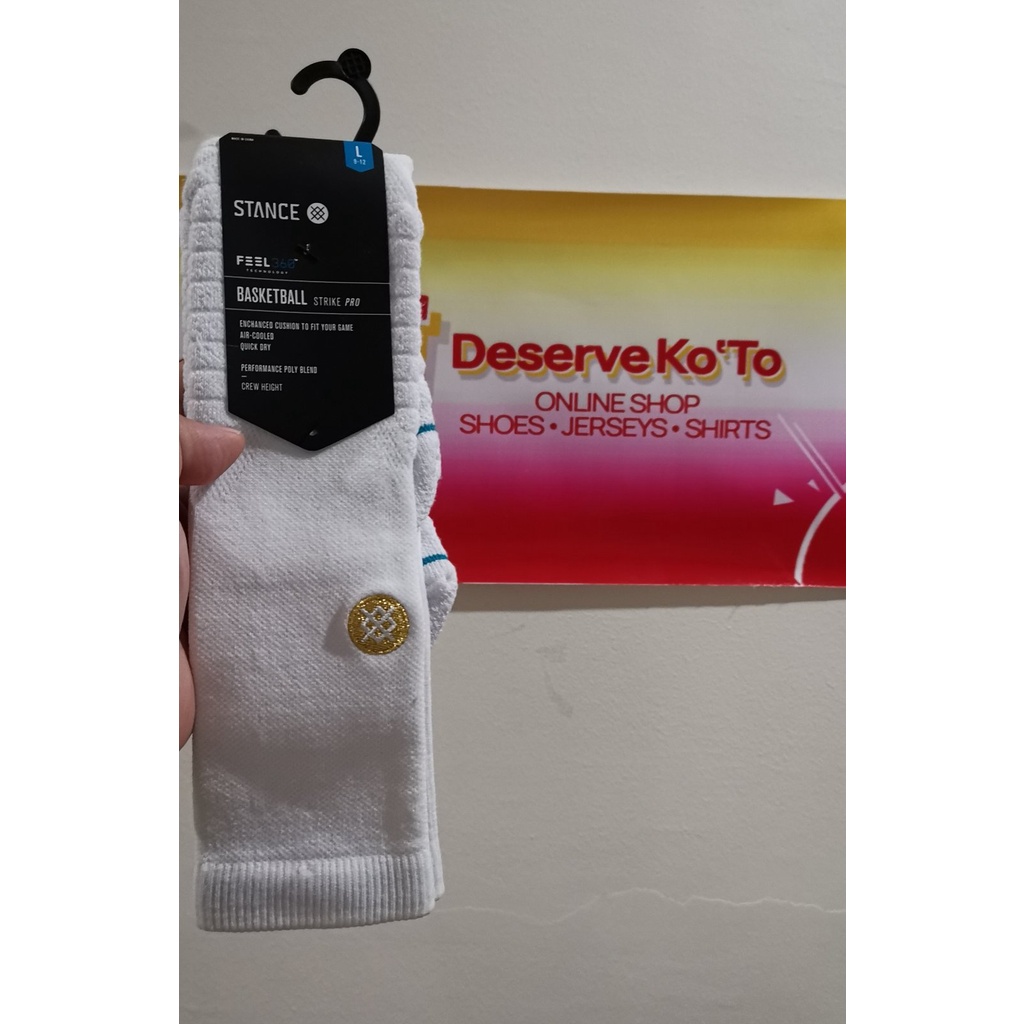 Authentic stance basketball socks game day pro white crew height