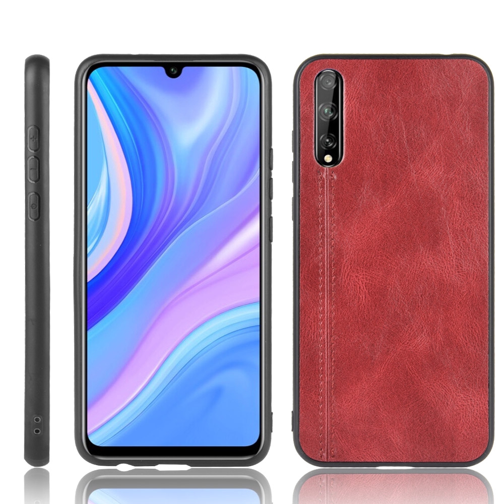 For Huawei  Y8p Case Huawei  Y8P AQM LX10 Suture Calfskin 