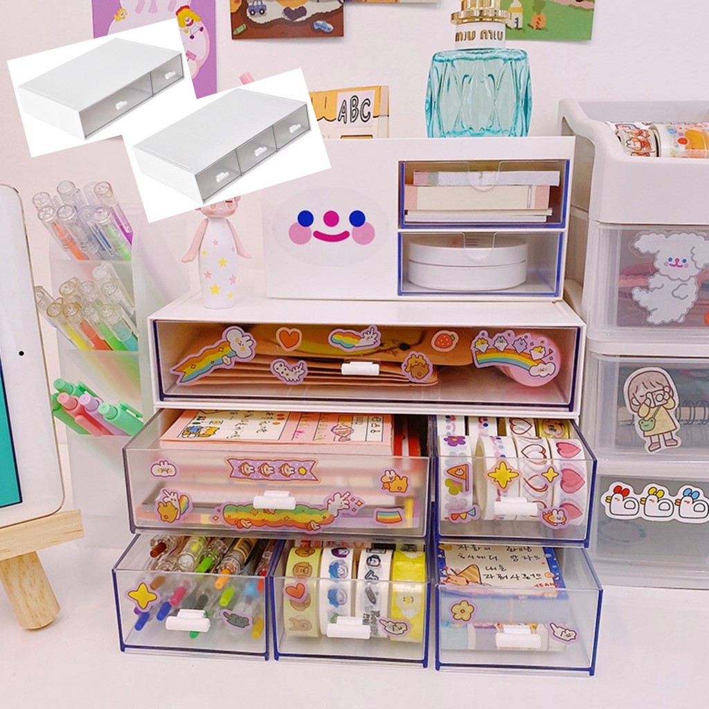 schoolhaul desk organizer/stationery drawers/mini drawer/minimalist plain desk drawers