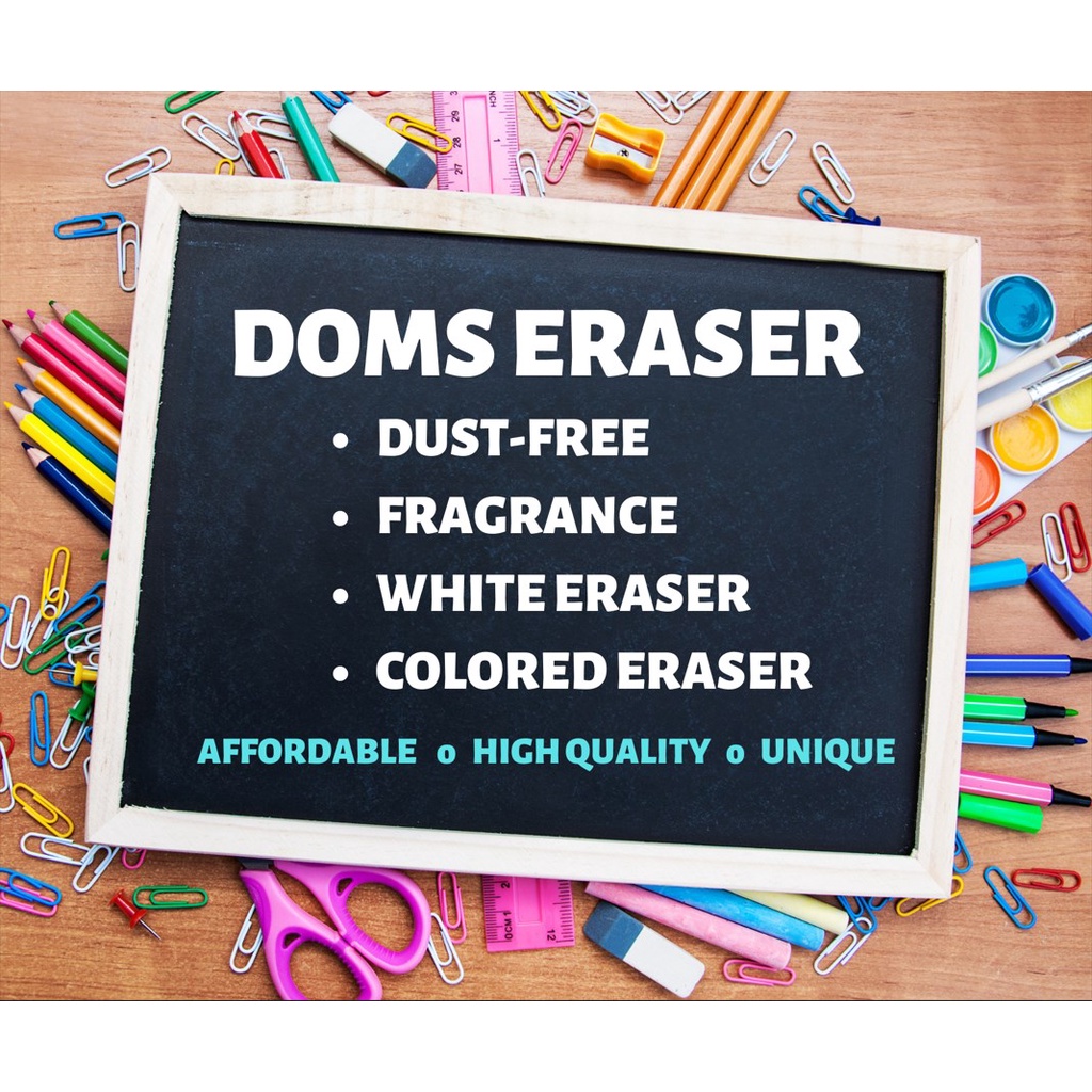 DOMS Eraser (White, Colored, Dust Free, Fragrance) Shopee Philippines
