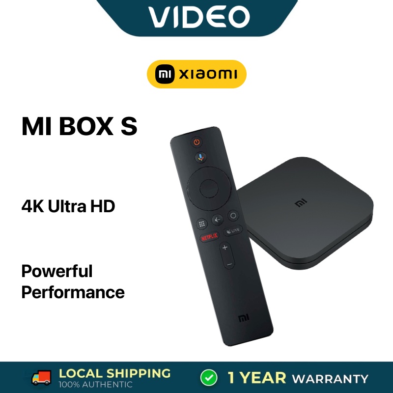 Original Xiaomi Mi Tv BOX S Global Version 4K Ultra HD Android TV 8.1